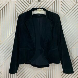 Mossimo Velvety Black Blazer Women's Small Soft Dark Academia Prep Preppy EUC